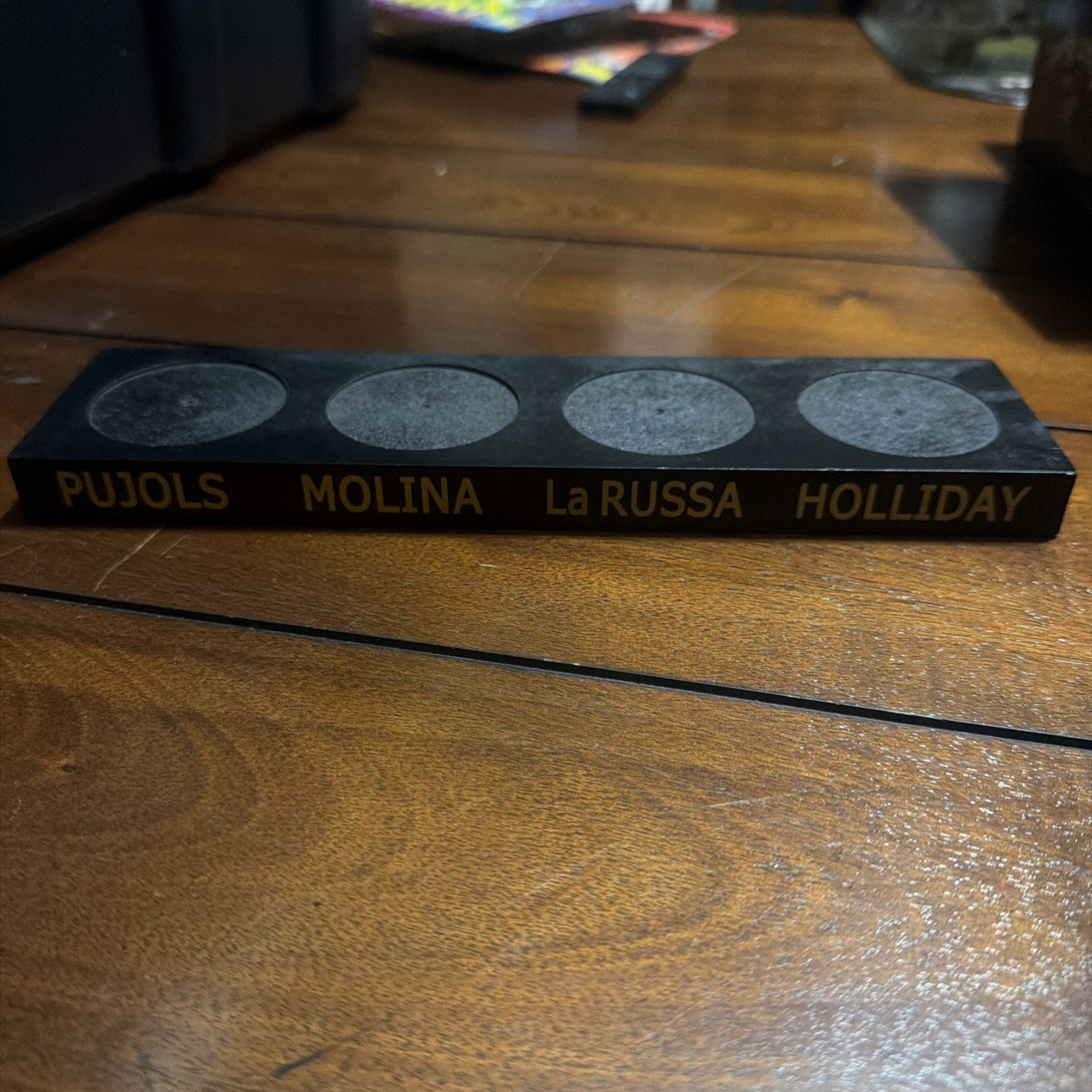 Bobble Head Stand For Pujols, Molina, La Russa, And Holliday