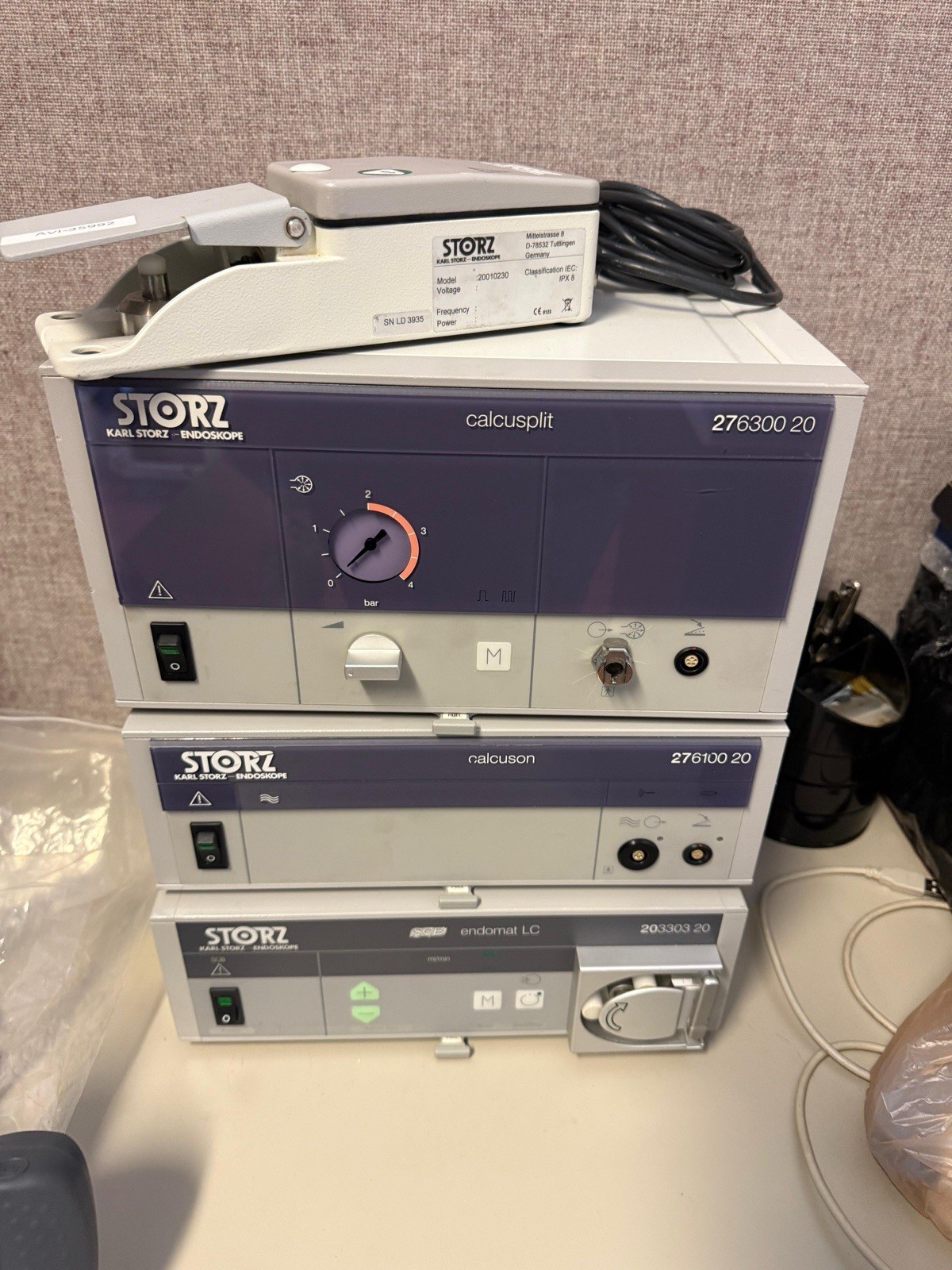 Karl Storz Endoscopy Stack Calcusplit Calcuson Endomat LC 3-Unit System Set