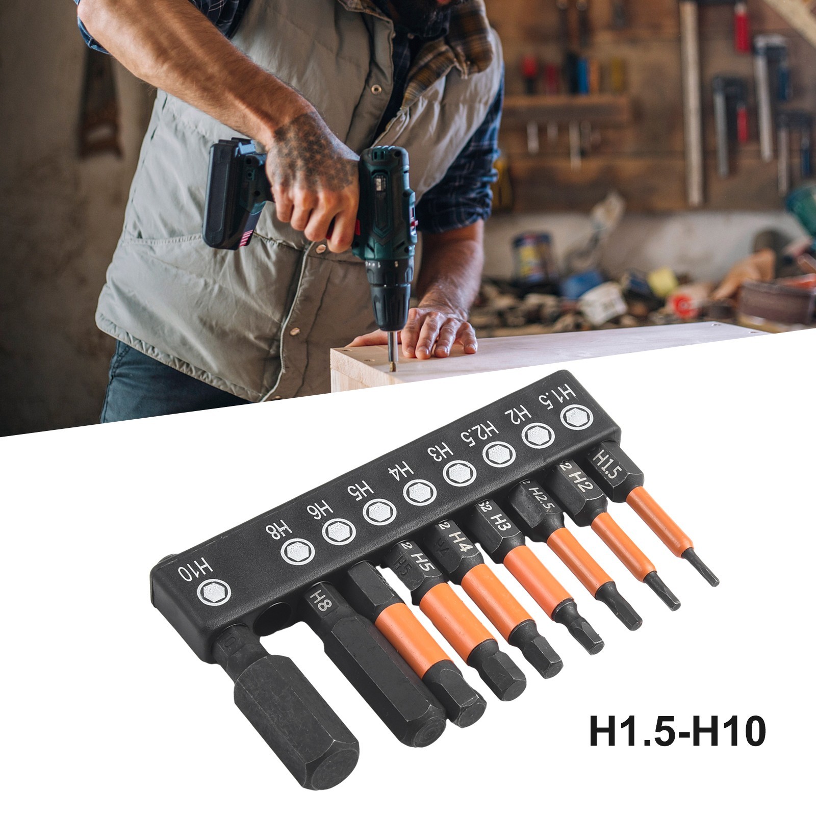 DIY Home Projects Screwdriver Bits Electric Screwdriver 50mm Length Black