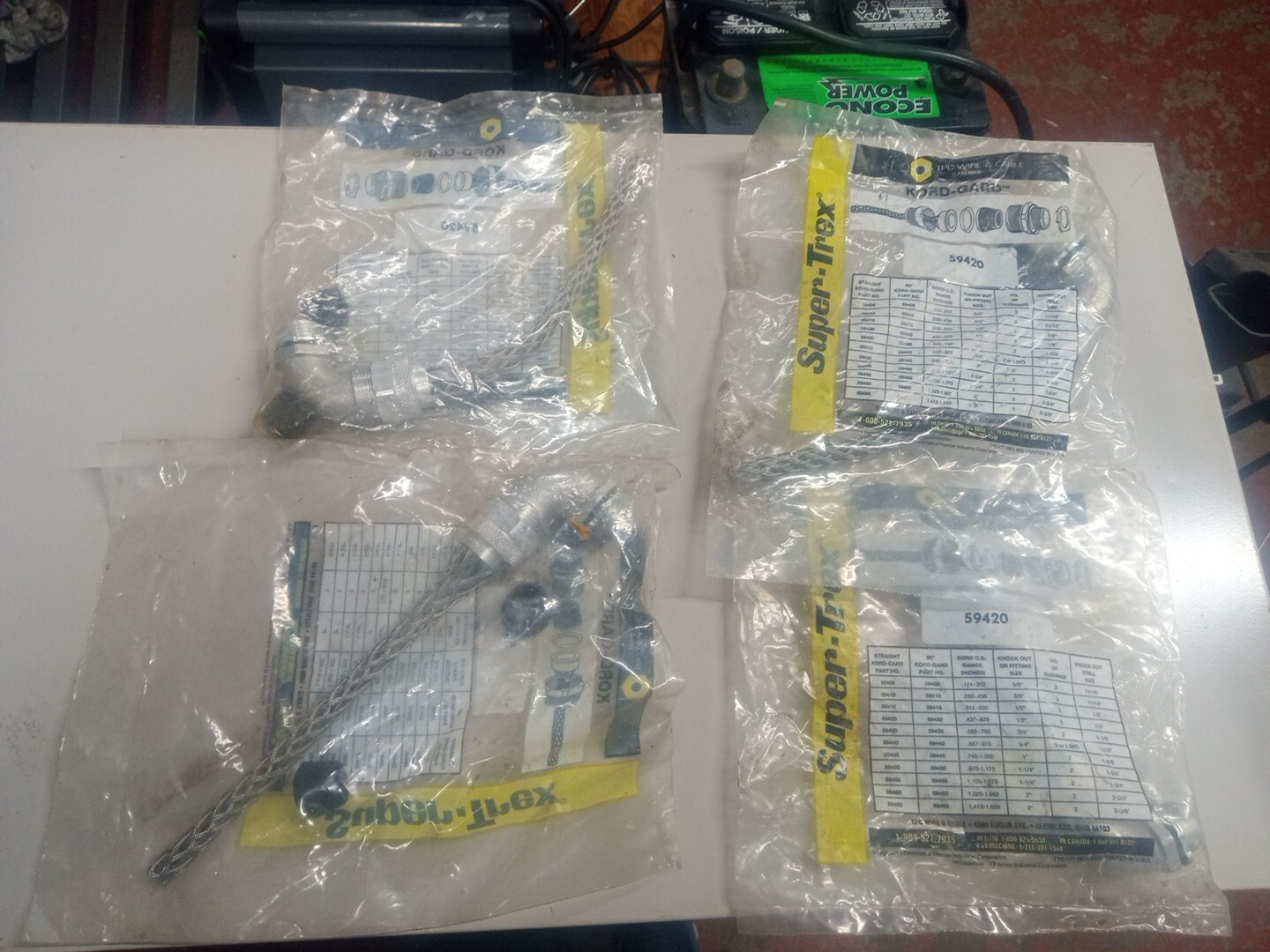 TPC WIRE AND CABLE 59420 KORD-GARD DBLE-WOVEN STAINLESS-STEEL MESH 90° .437-.625