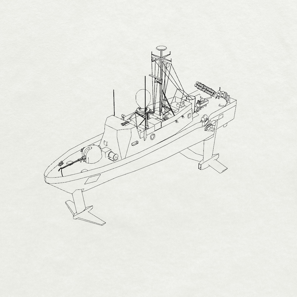MRY-SFW 198 1/350 USA Navy Pegasus-class Pegasus PHM-1 Water Line Resin Warship