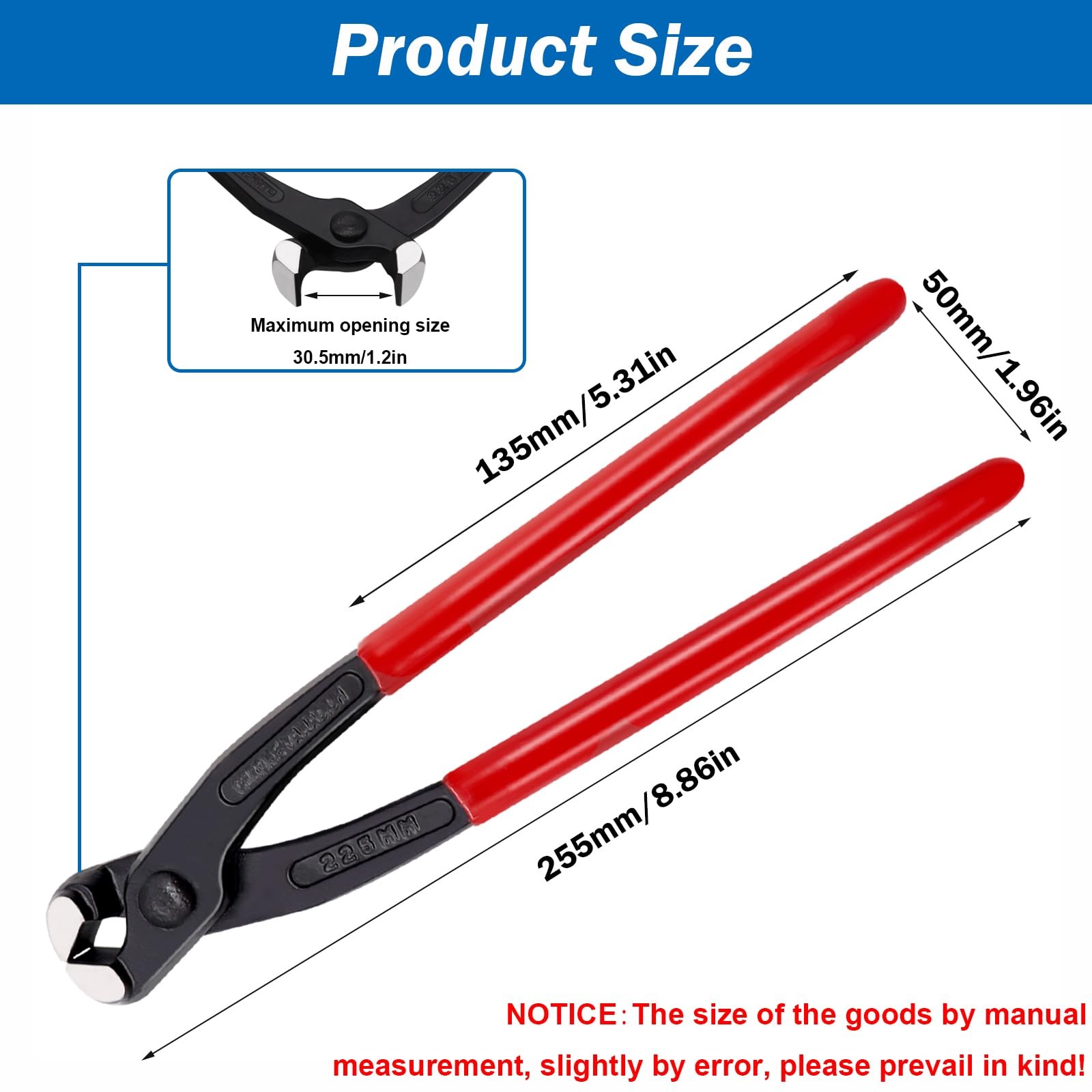 "9"" Ear Clamp Pliers Hose Clamp Crimping Tool Carbon Steel"