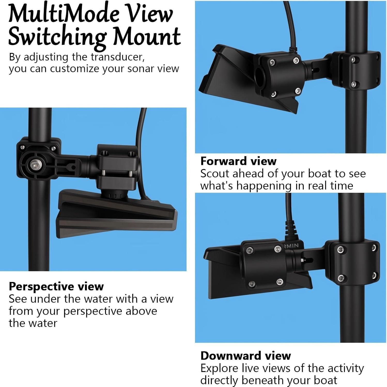 0 Degree Perspective Mount for Active Target,MultiMode Transducer Mount for...