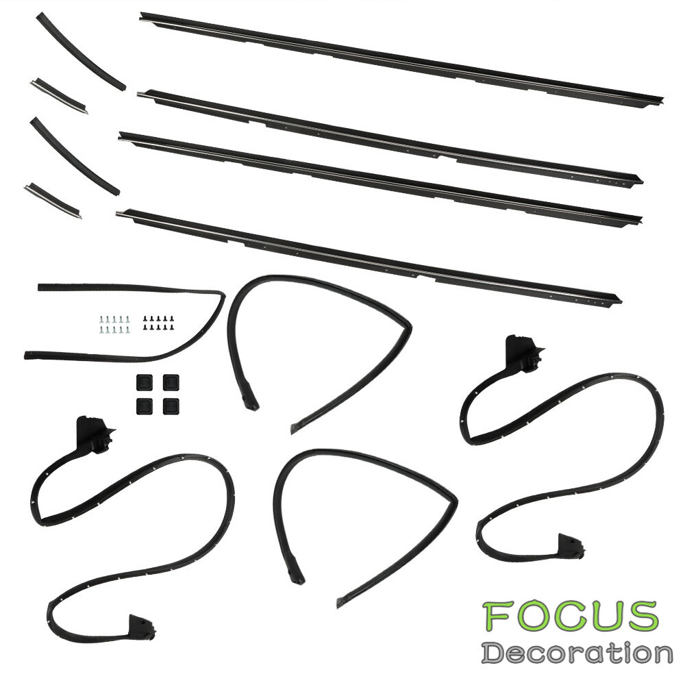 For El Camino Caballero 1978-1987 Complete Door Weatherstripping Seal Kit 17Pcs