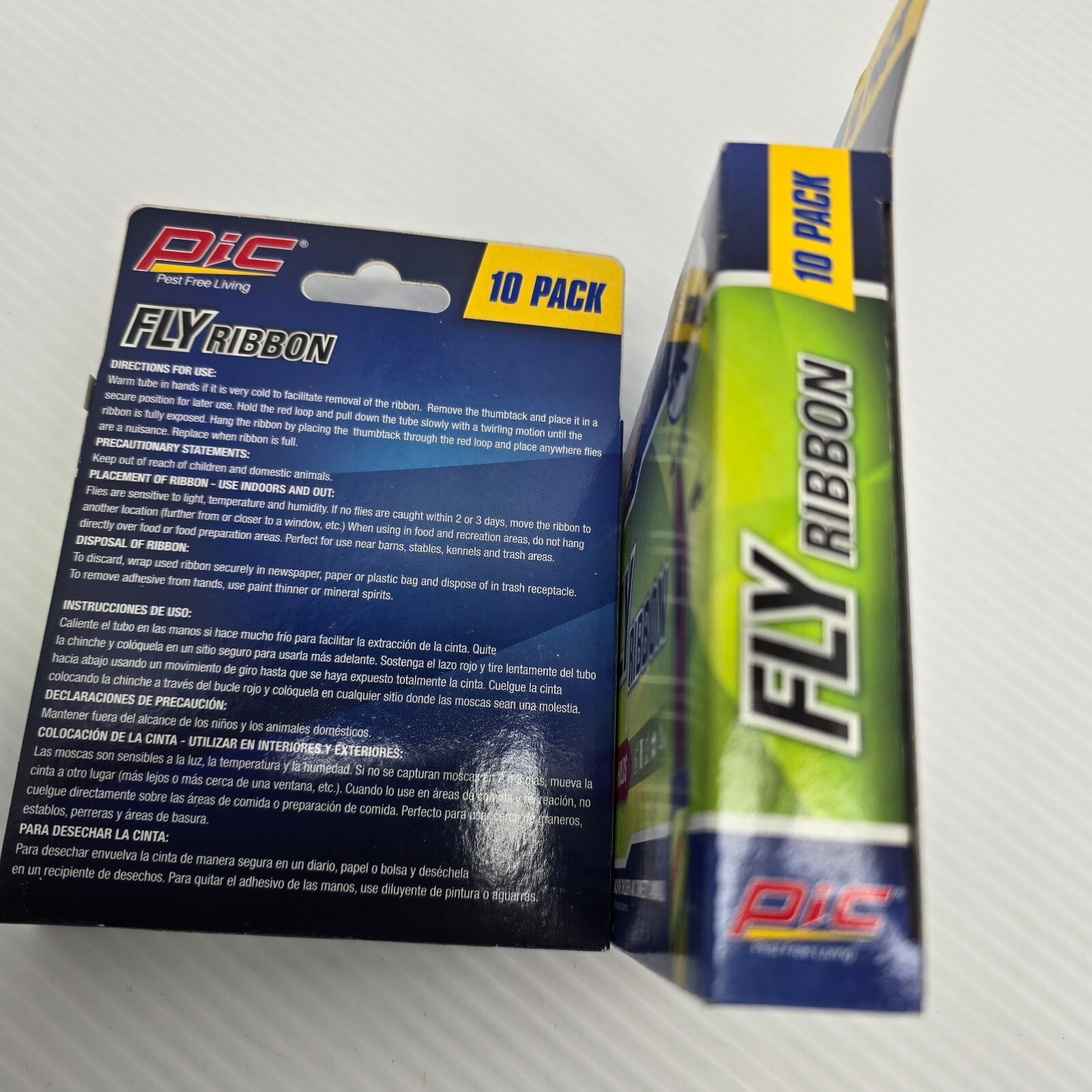 LOT OF 2 PIC Sticky Fly Ribbons 10 Per Pack 20 Traps Total Traps And Holds