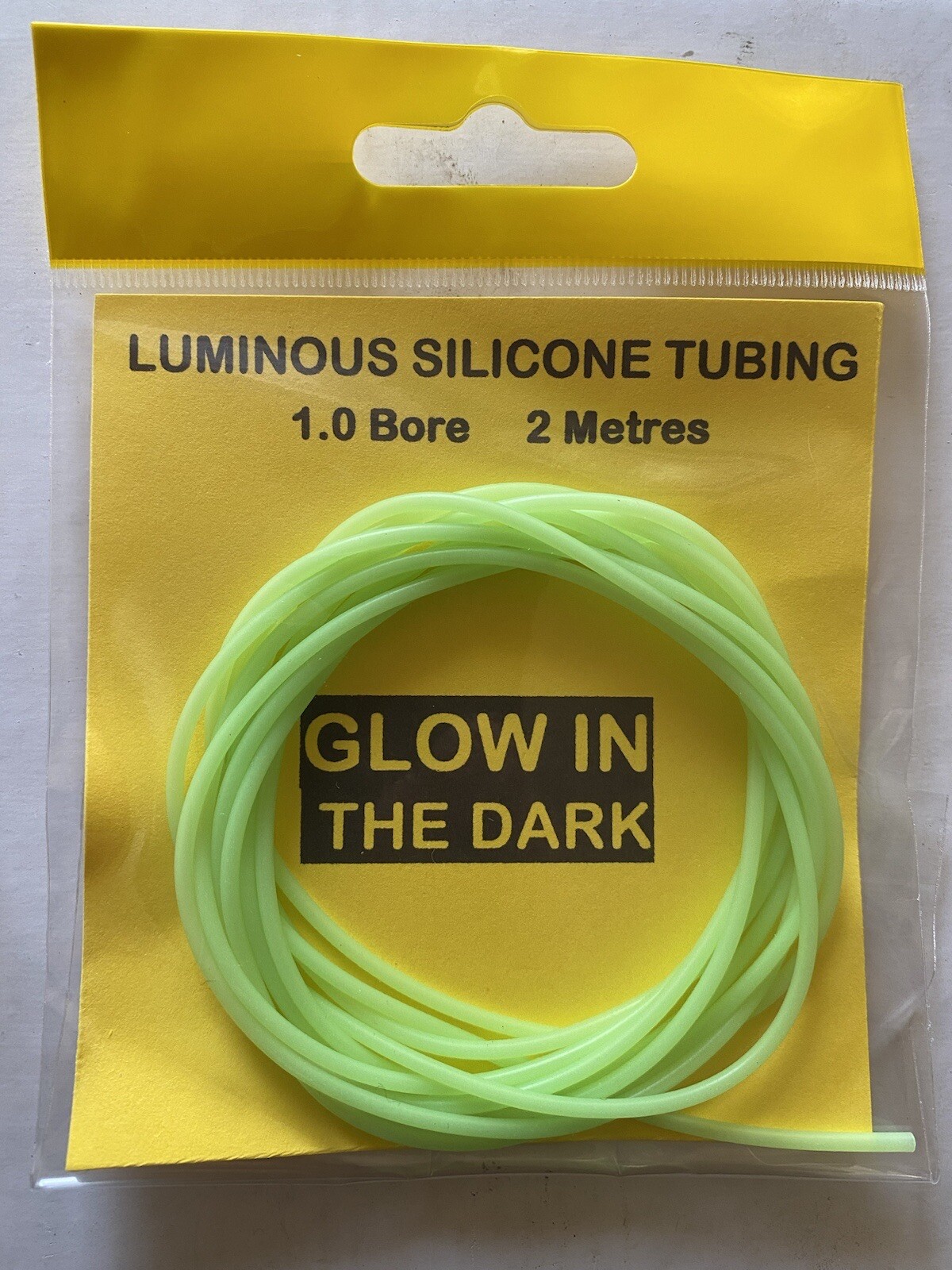 CJT LUMINOUS SILICONE TUBING 2 Metres long. Choice of 3 bores Sea Course Fishing