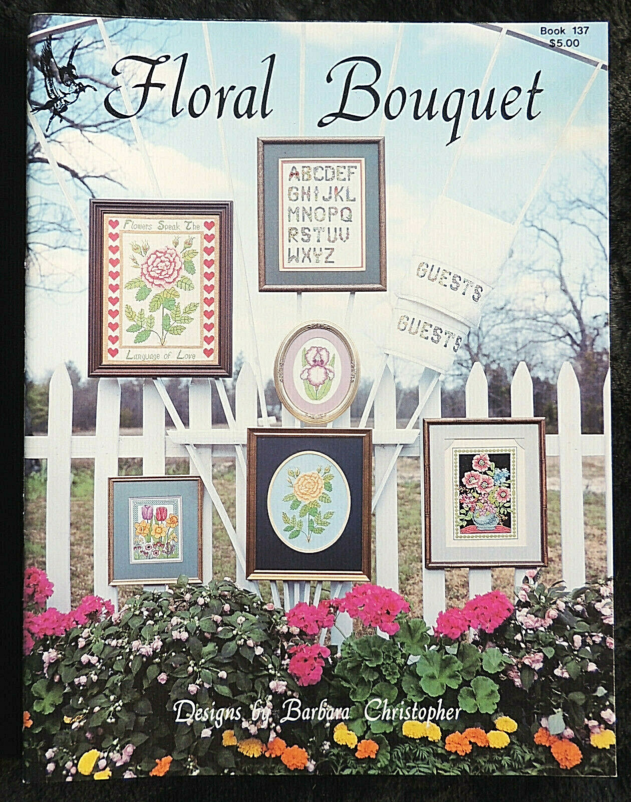 Floral Bouquet Pegasus Originals #137 Counted Cross Stitch Charts Pretty Flowers