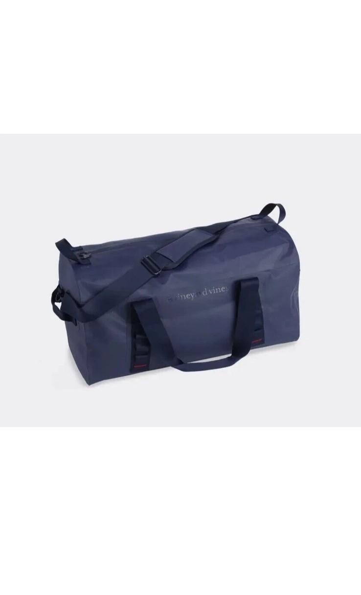 VINEYARD VINES Blue On The Go Weekender Travel Duffle Bag Luggage Logo $218