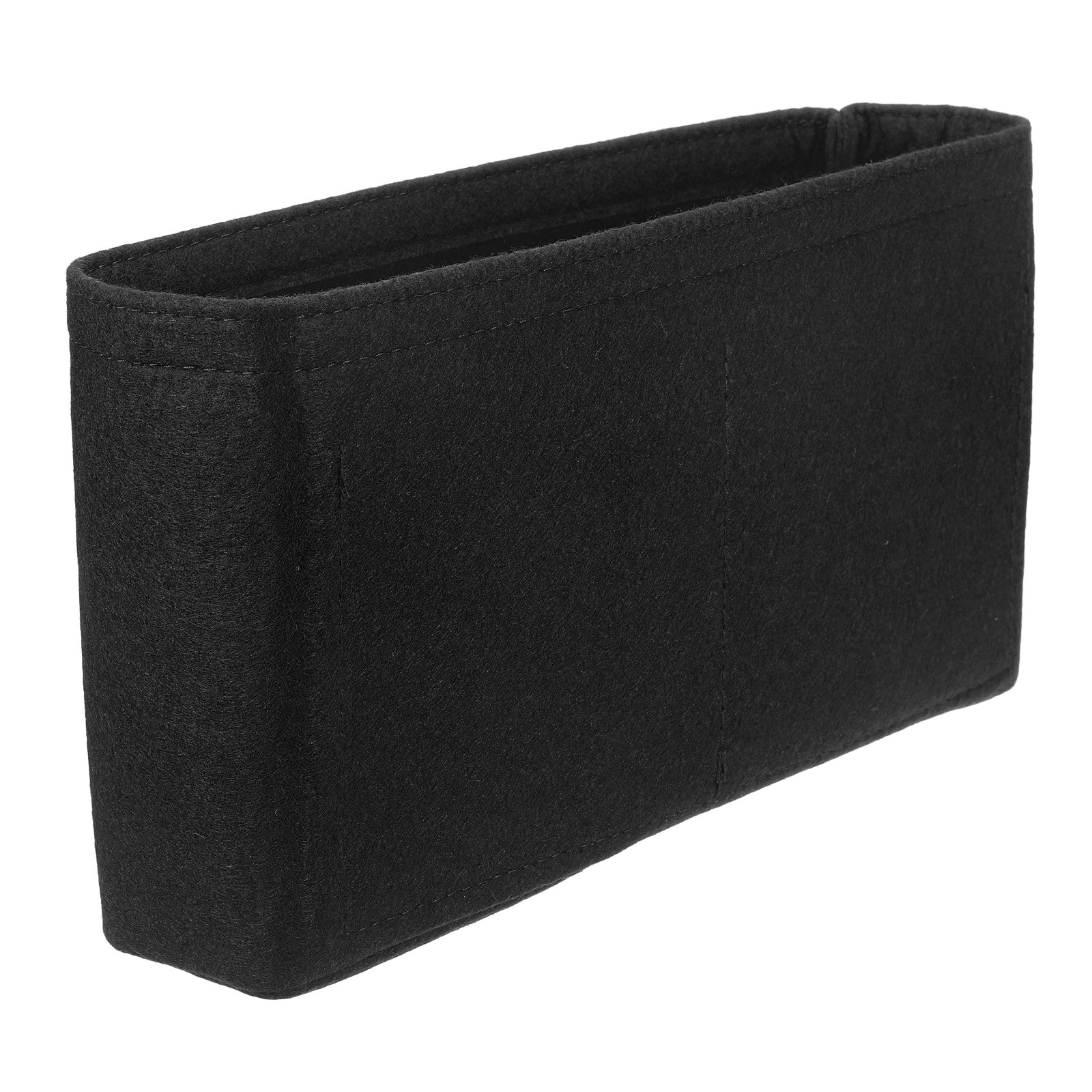 Purse Organizer Insert, Felt Handbag Shaper, 10.6"x2.2"x6", Black