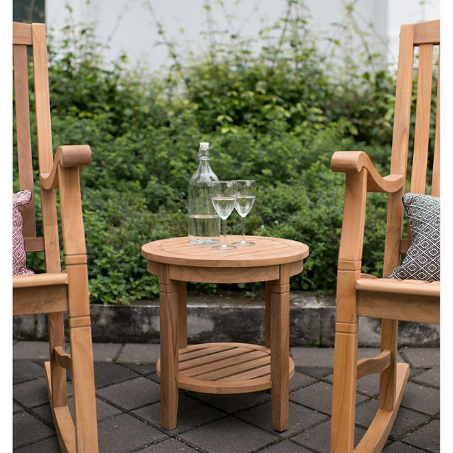Cambridge Casual Weston Teak Side Patio Table