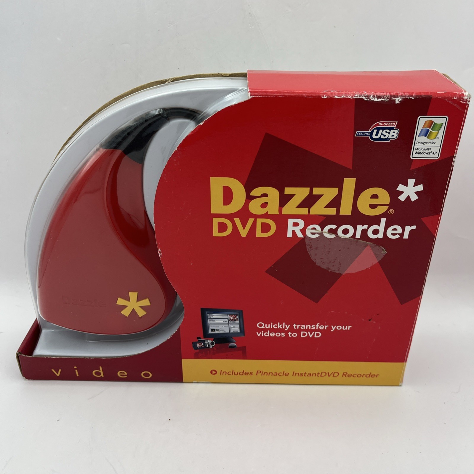 Pinnacle Dazzle DVD Recorder Video Capture Device PC USB Open Box