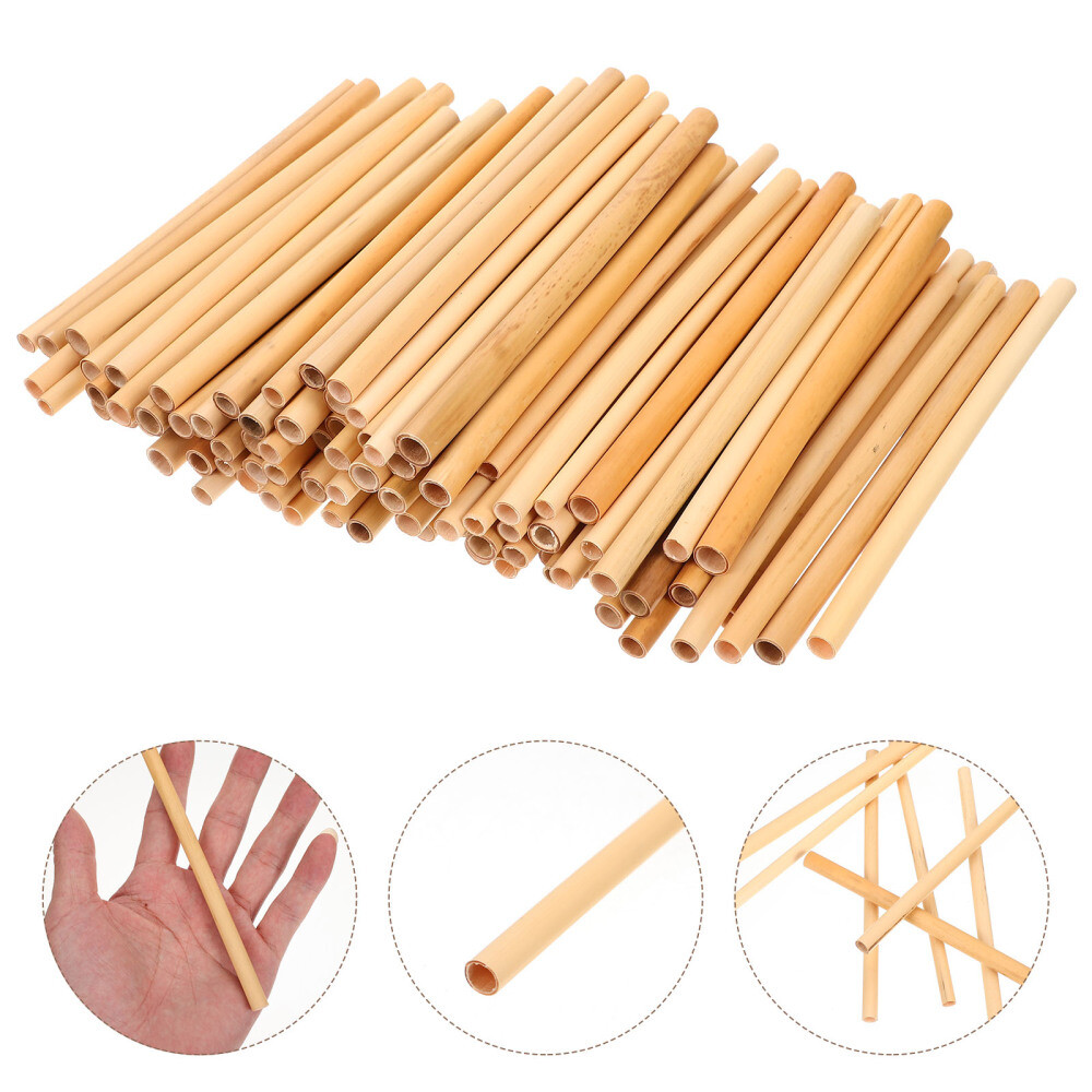 100 Pcs Native Bee Tubes Leafcutter Honeycomb Reed Refill Natural