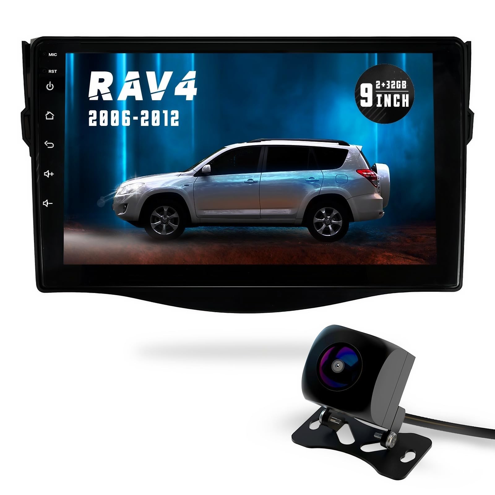 Car Stereo Radio for Toyota Rav4 2007 2008 2009 2010 2011 2012,9inch IPS HD T...