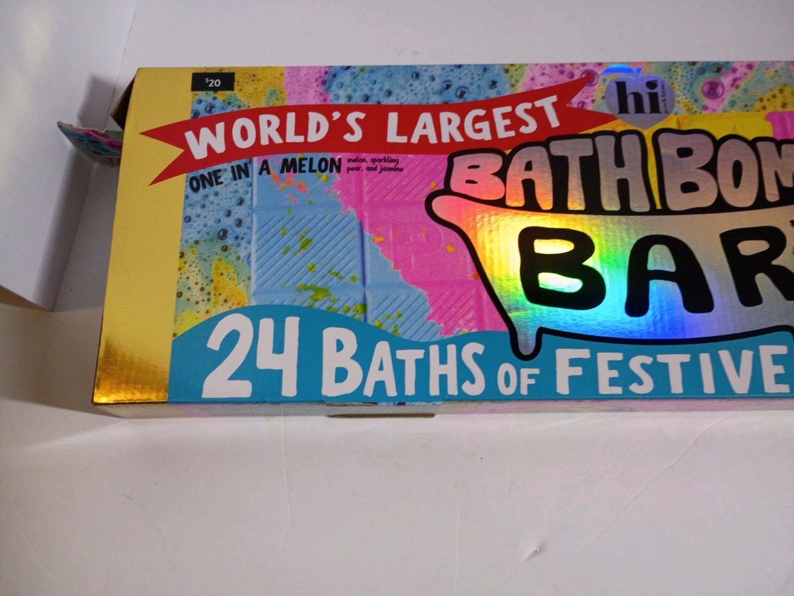 Hi Peach Layne World's Largest Bath Bomb Bar 24 Bath Bombs Gift Set Brand New