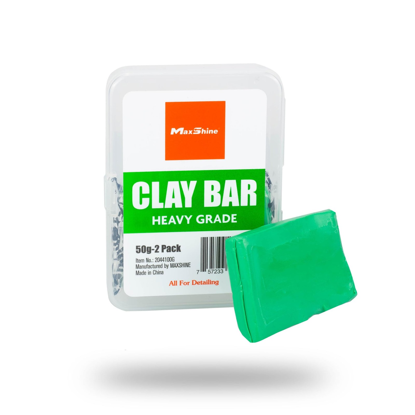 Maxshine 2-Pack Magic Clay Bar - 50g Heavy Grade Car Detailing 50g, Green/Red