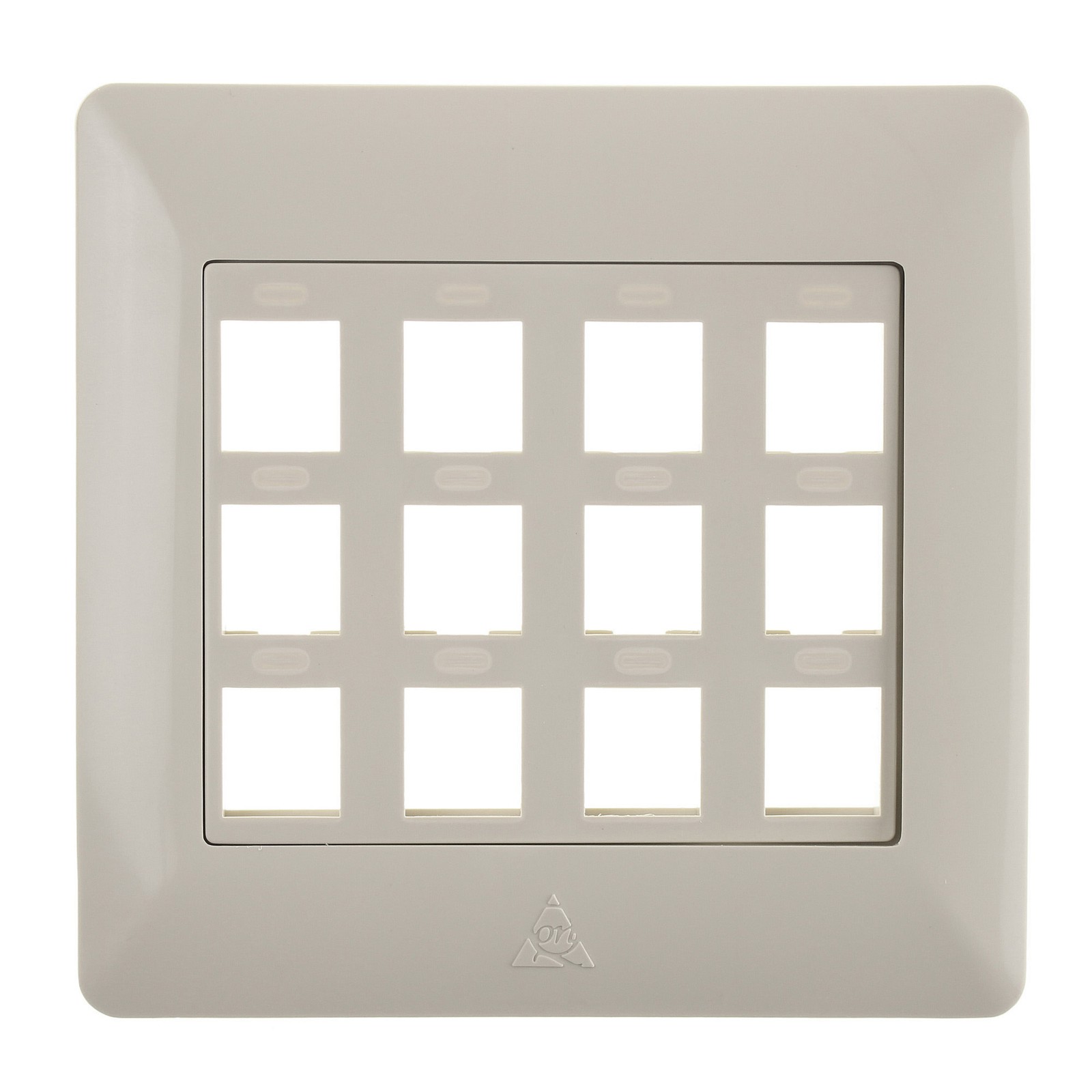 LEGRAND ON-Q 364305-03 ANYPORT DESIGNER WALLPLATE, FACEPLATE, 12 PORT, IVORY