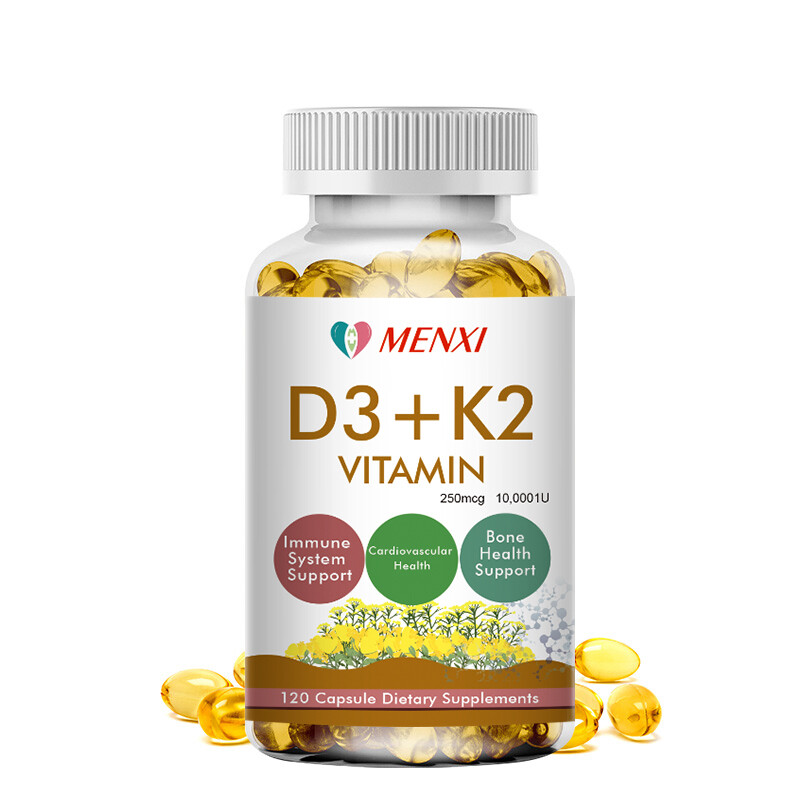 Vitamin D3 & K2 10,000IU MK7 Softgels For Bone Blood Heart Health Immune Support