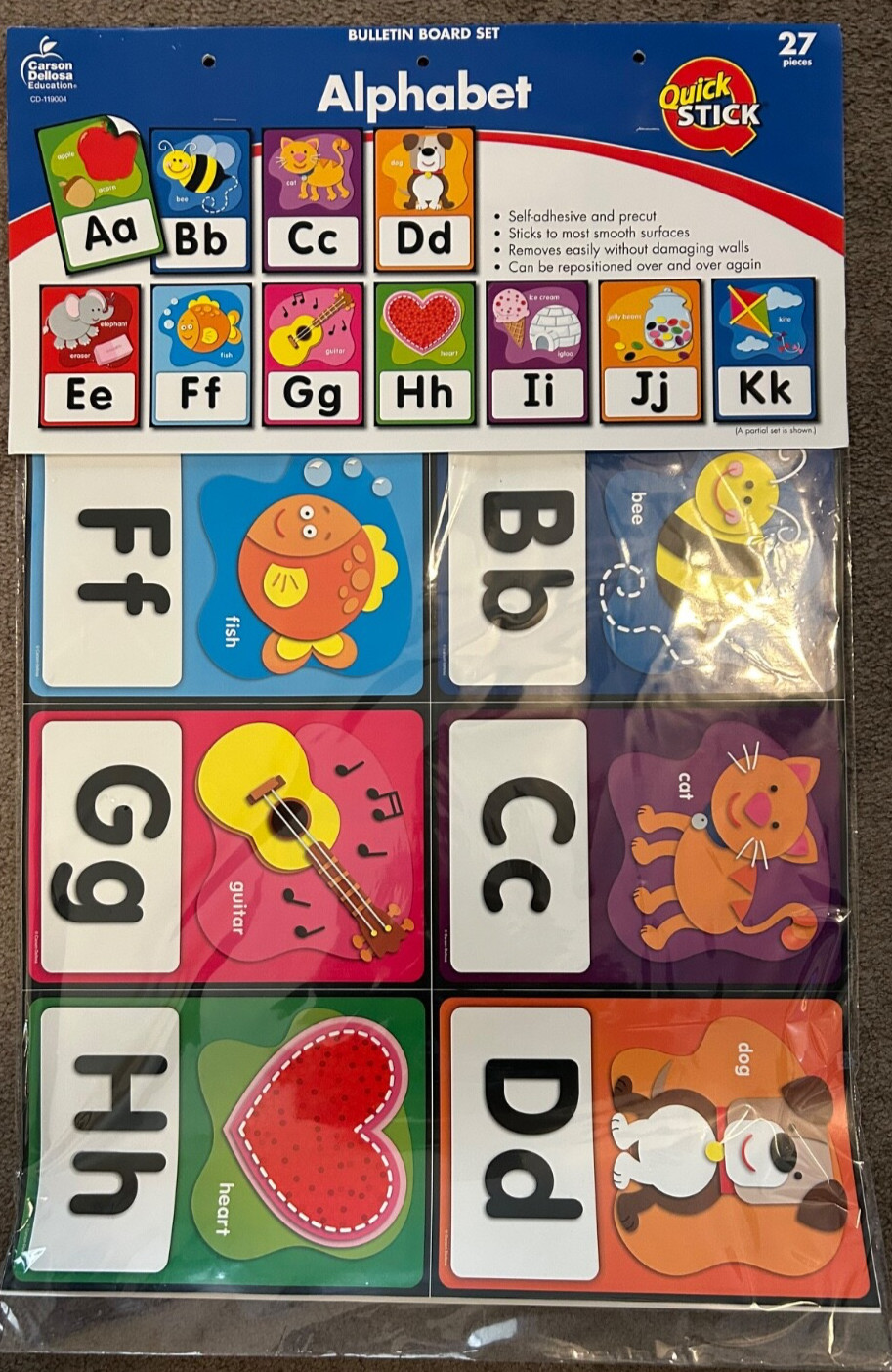 Carson Delloso Education Self-Adhesive Alphabet Board