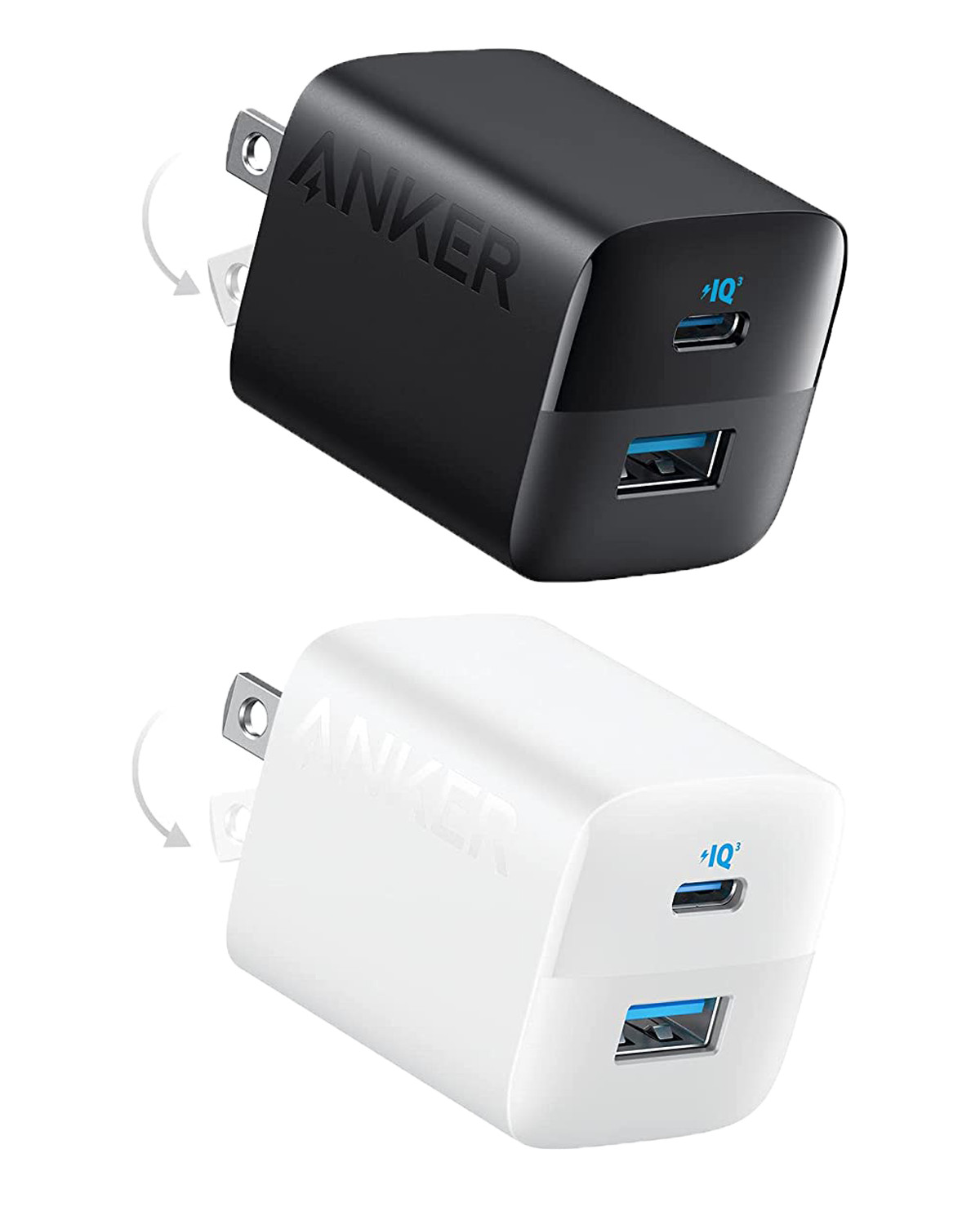 Anker 33W 2-Port Wall Charger 20W USB-C Power Adapter Foldable for iPhone 14/13