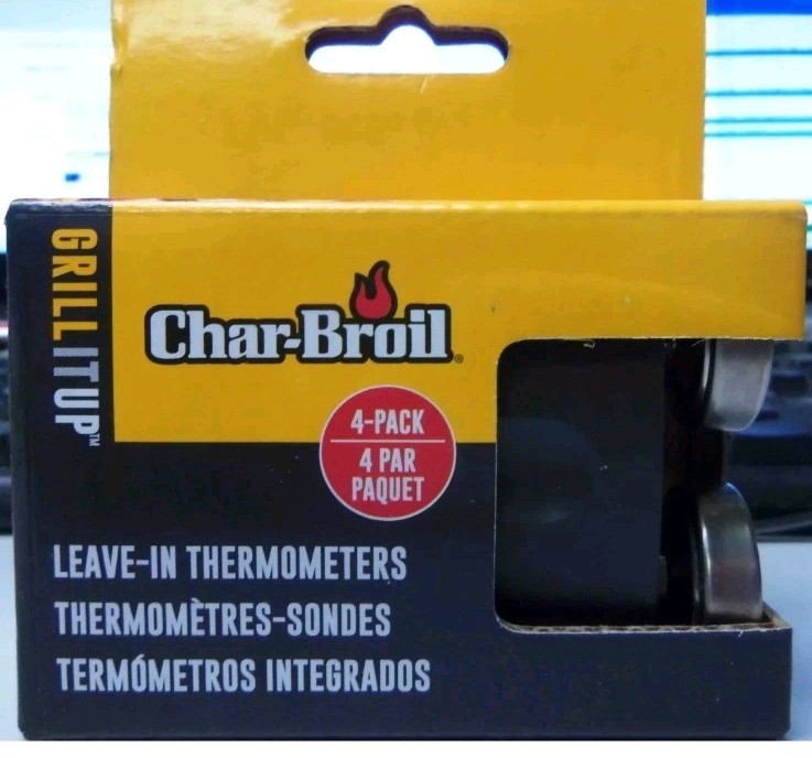 Char-Broil Leave In Thermometers Stainless Steel 4 Pack