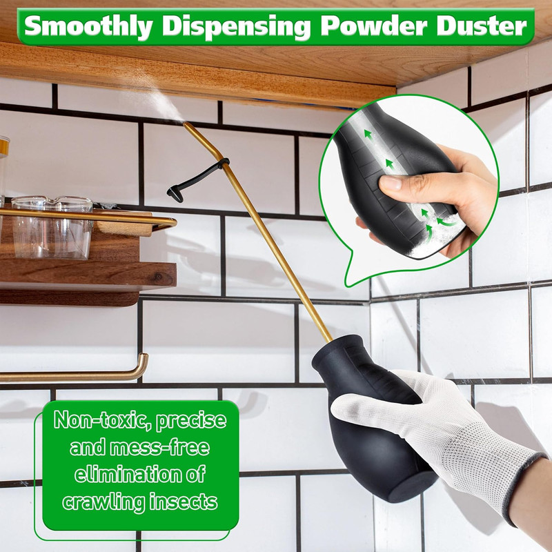 Diatomaceous Earth Powder Duster Handle Extendable Long Tubes from 5'' to 22''
