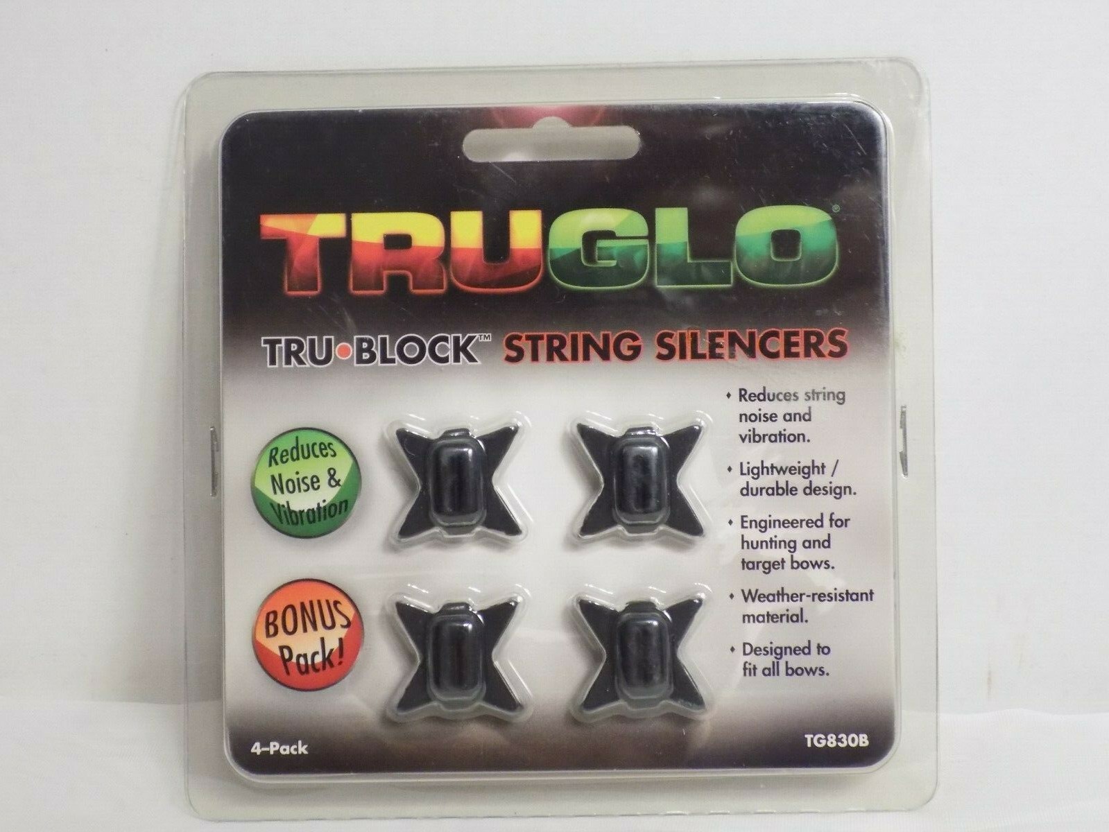 TruGlo Tru-Block TG830B String Silencers 4 count