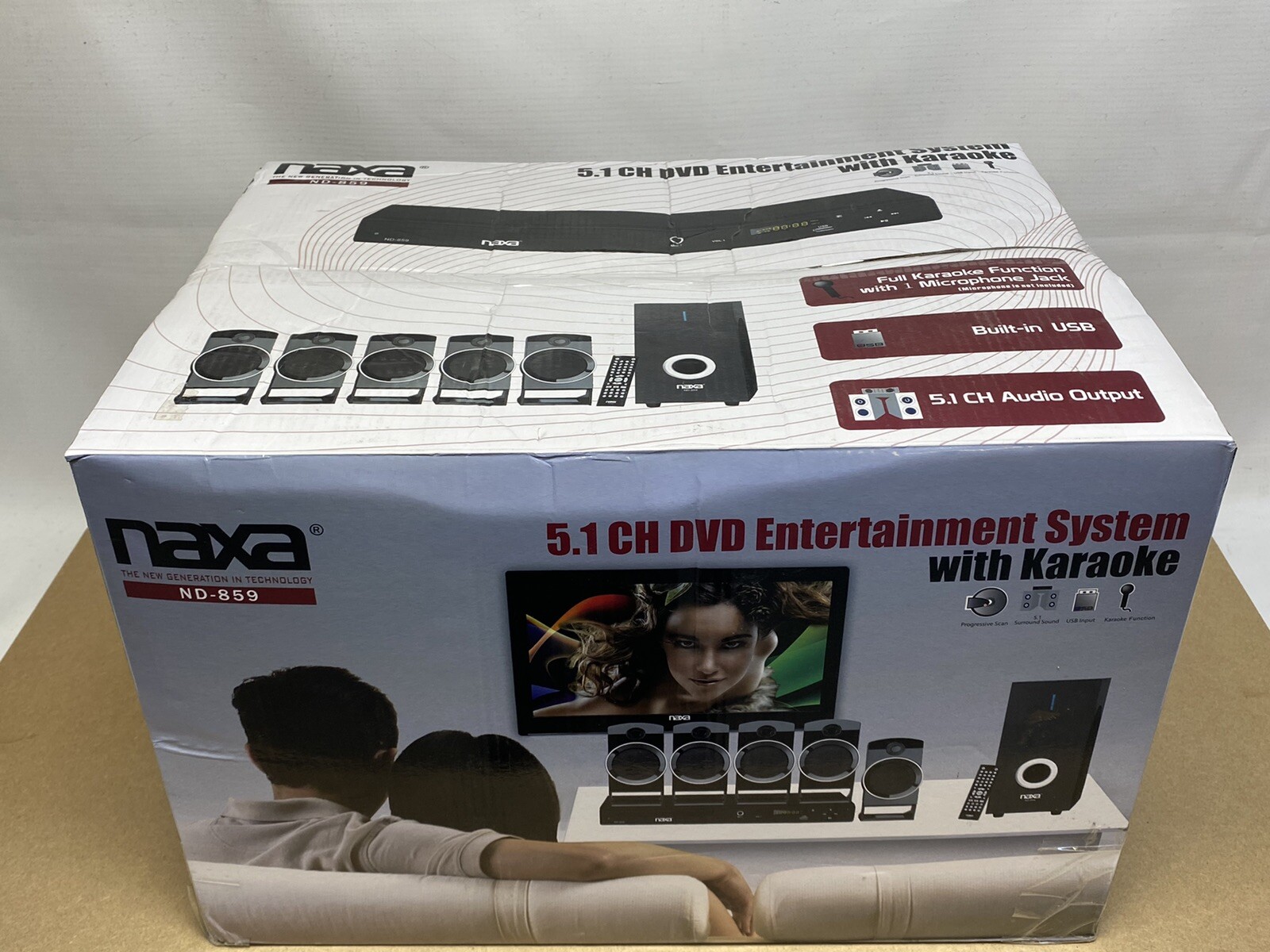 Naxa ND-859 5.1 Channel DVD Entertainment System with Karaoke (Refurbished)