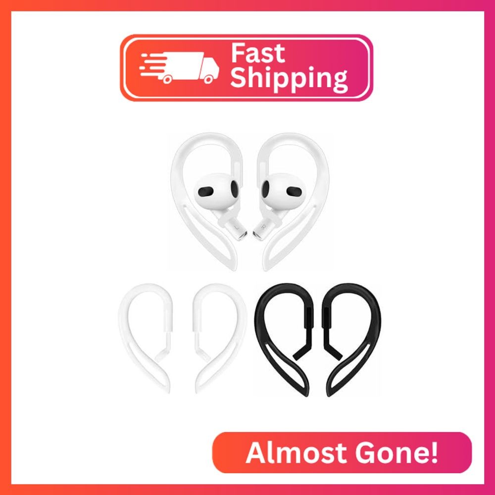 VSuRing 3 Pairs Ear Hooks for AirPods Pro 3/2/1 AirPods 3rd 2 1 [360° Rotatable