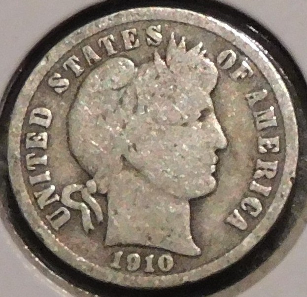 Silver Dime - Barber - 1910 [640]