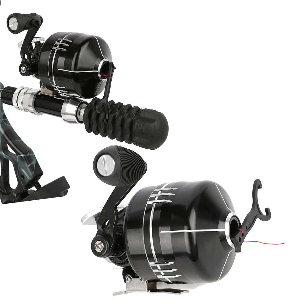 Compound Bow Bowfishing Reel 5.2:1 Gear Ratio CNC Length 120yds Hunting Fishing
