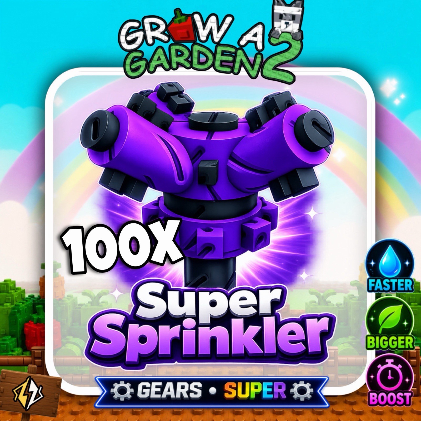 🌱Grow A Garden 2🌱 | 100x Super Sprinkler 🌈🌊 | CHEAP AND FAST DELIVERY⚡️