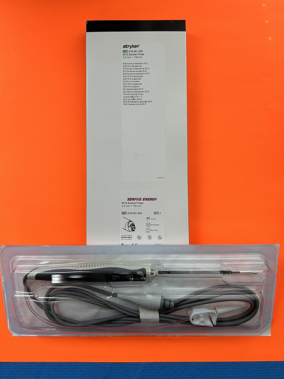 Stryker Serfas Energy 50-S Suction Probe 3.5mm x 135mm Date: 2027
