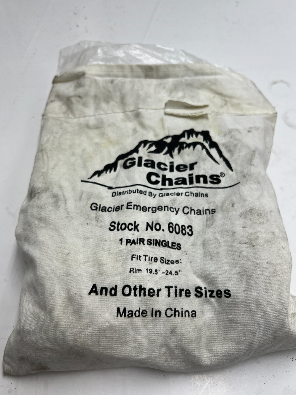 Glacier Chain 6083 Emergency Chain 1 Pair Single fits Tire Size Rim 19.5"-24.5"