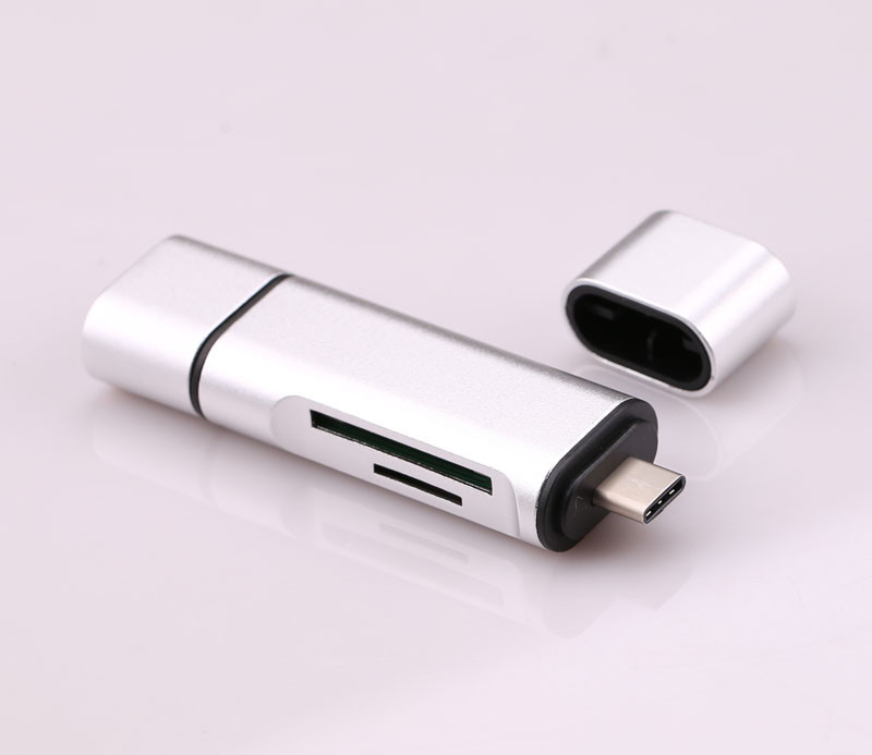 5 in 1 USB3.1 Type C / USB / Micro USB SD SDHC TF Memory Card Reader OTG Adapter