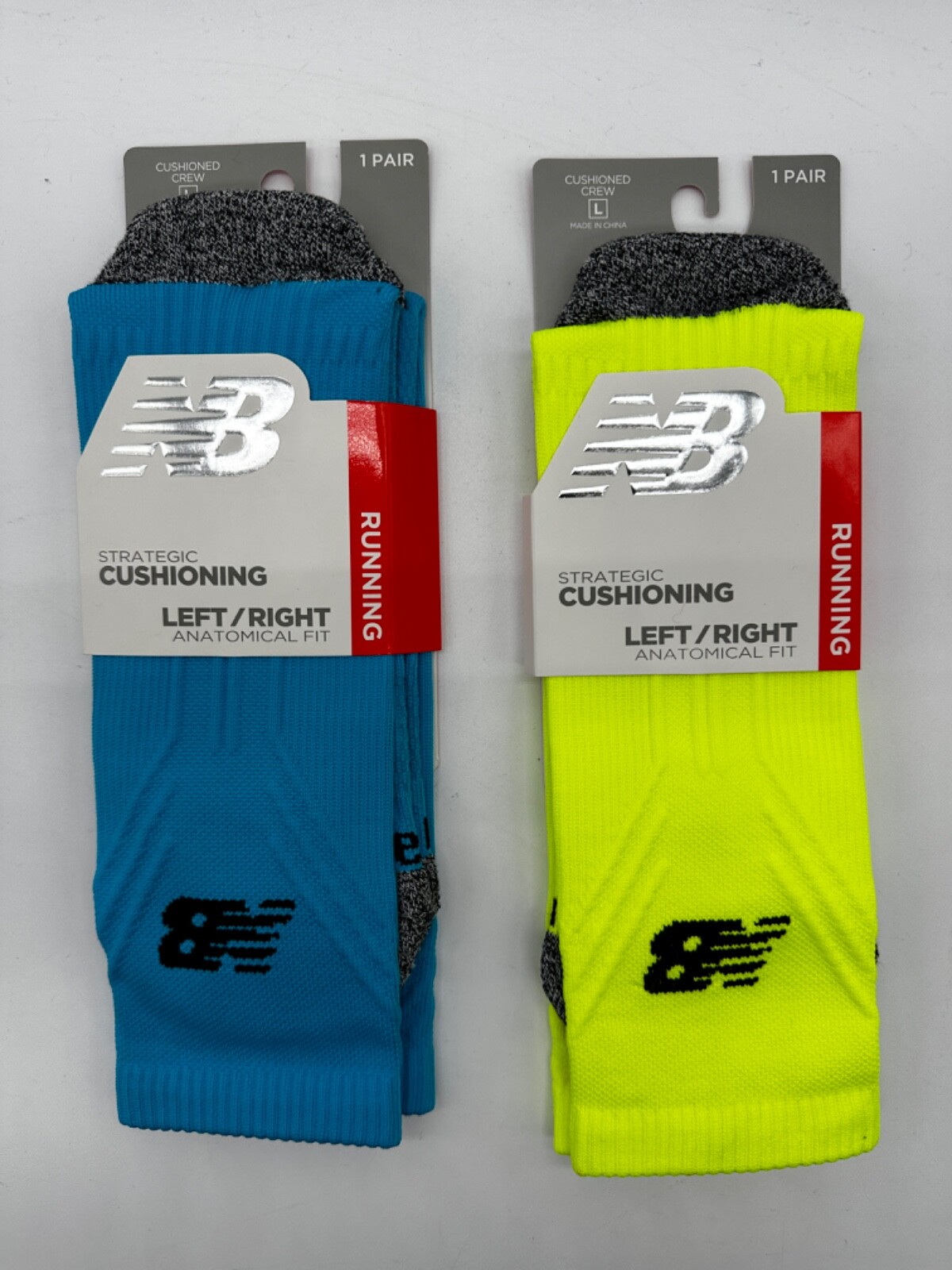 New Balance  Running Strategic Crew Socks Anatomical Fit Mens/ Women  Large