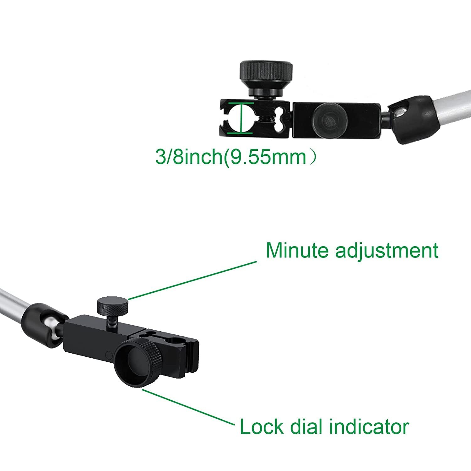 Adjustable Magnetic Base Dial Indicator Holder, 176Lbs/80Kg Max Pull