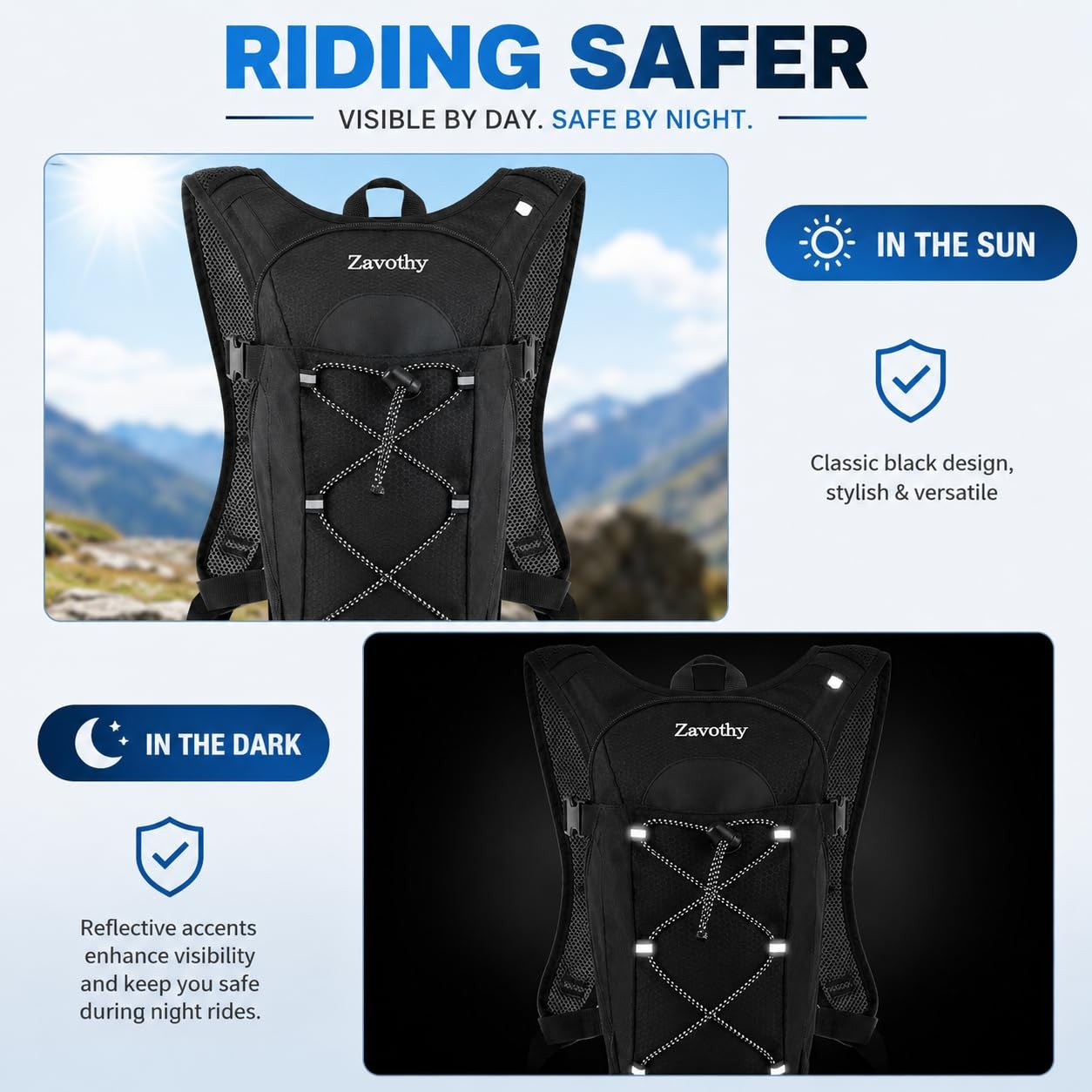 Hydration Backpack with 2L Hydration Bladder Water Backpack for Hiking Hydration