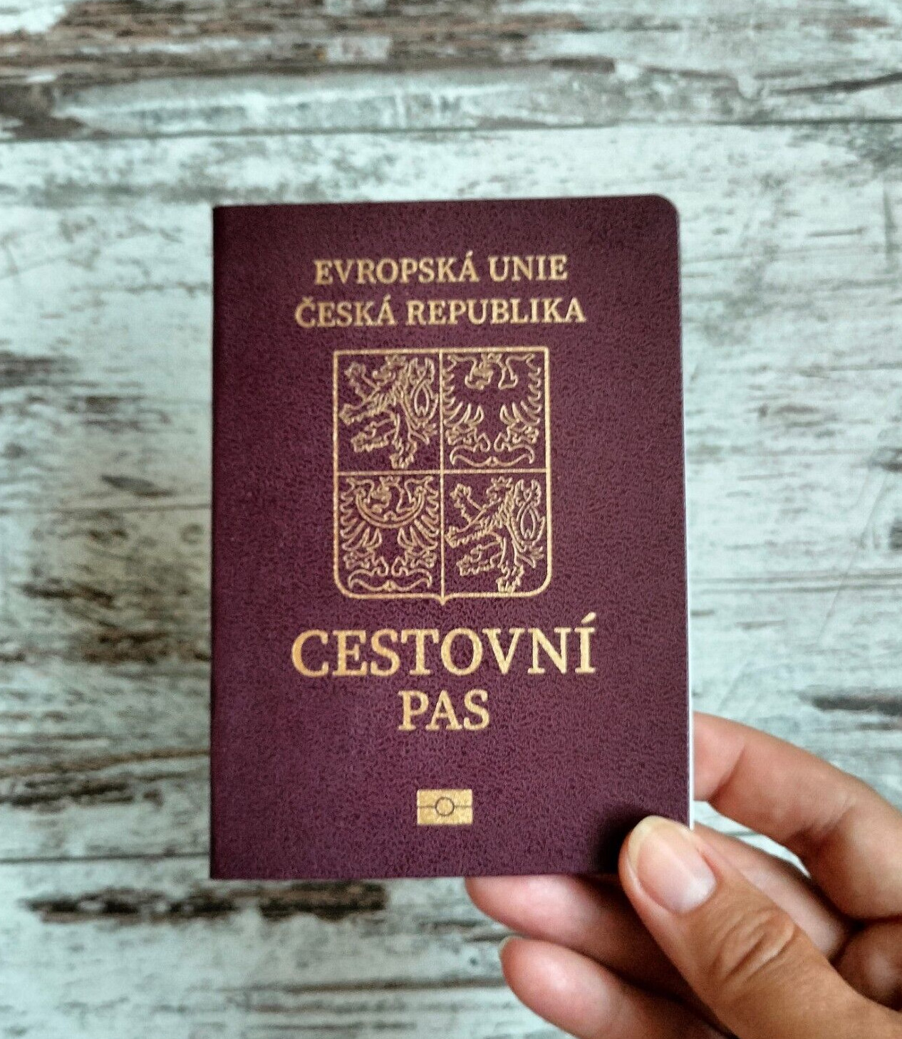 Czech passport prop. Novelty passport. Pretend passport replica. Old passport.