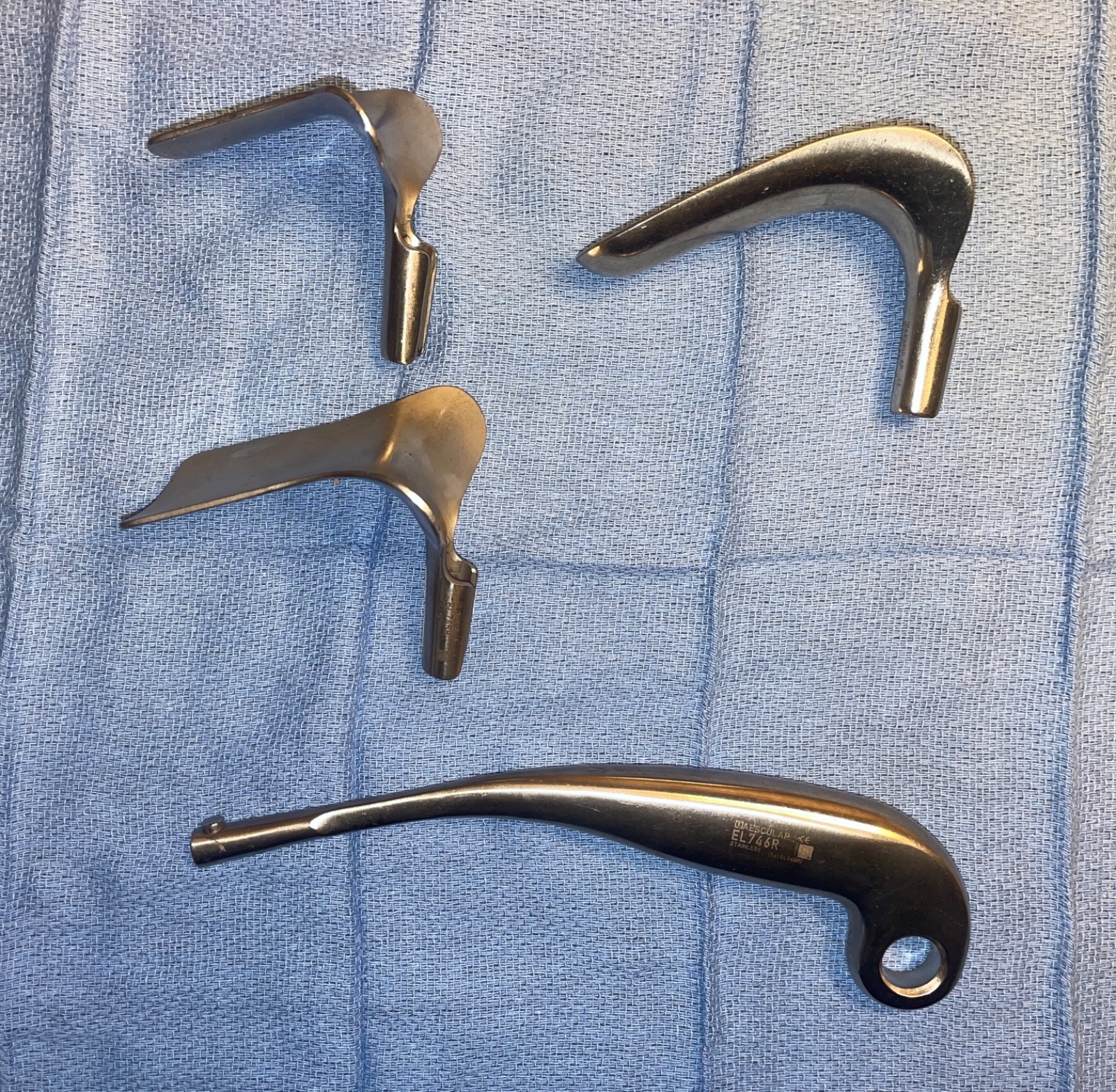 AESCULAP EL746R Vaginal Specula Scherback Handle WITH 3 Blades