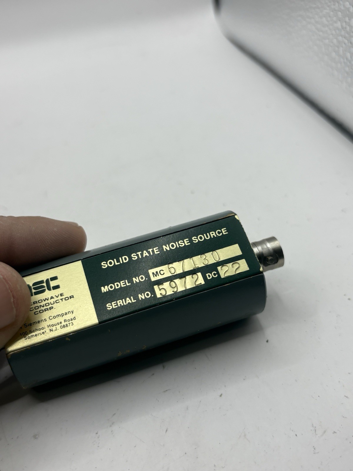 Microwave Semiconductor MSC 67130 Solid State Noise Source Siemens