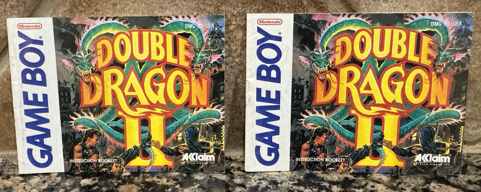 GameBoy Double Dragon 2 Manual Only