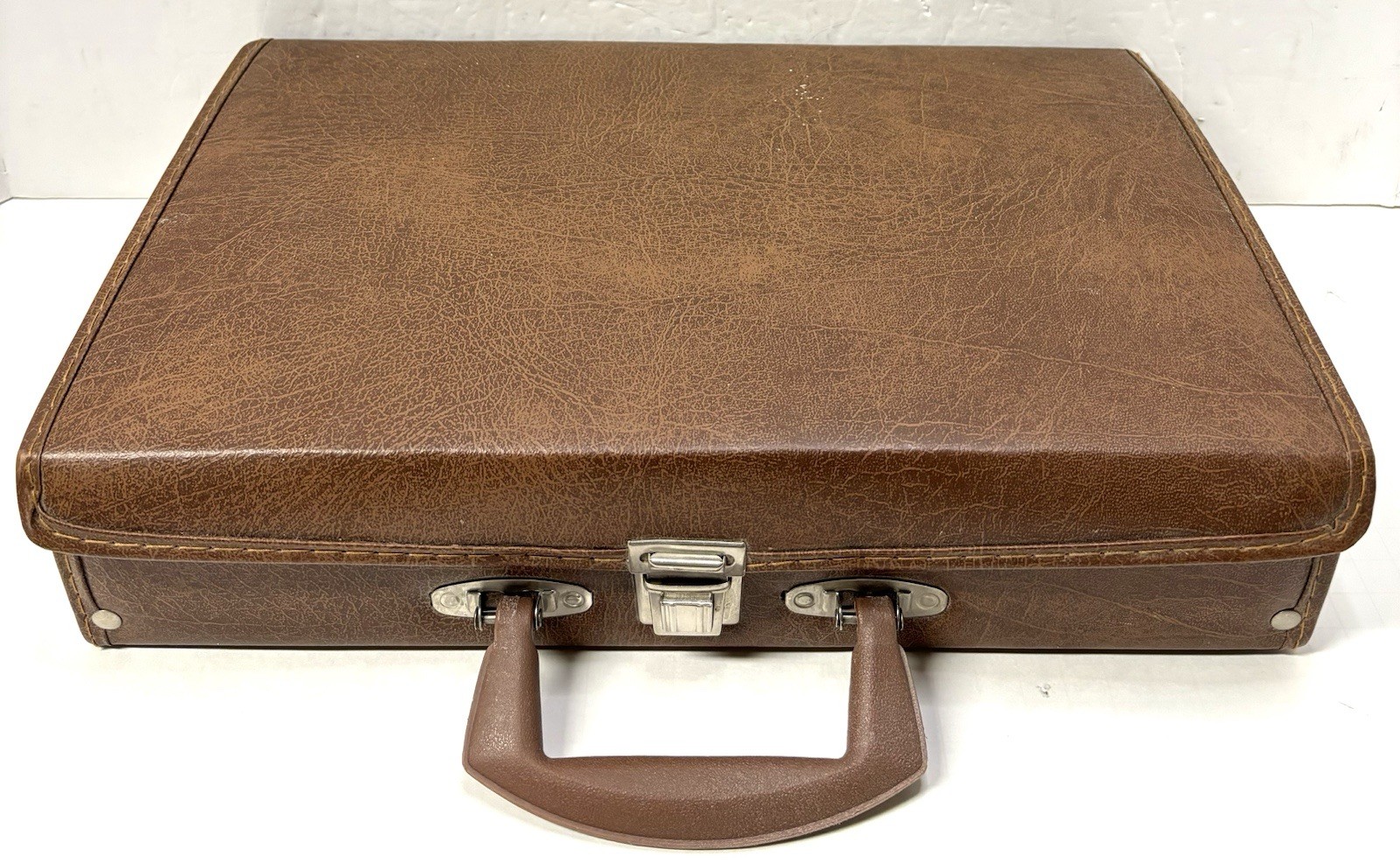Vintage Cassette Tape Faux Leather Carrying Case Storage Case Holds 30 Tapes