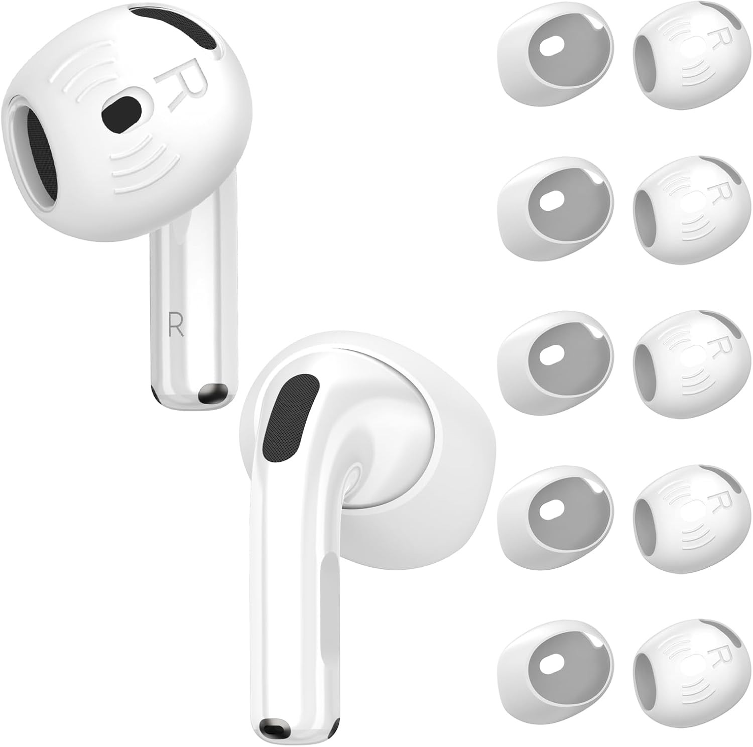 [5 Pairs] for Airpods 4 Ear Tips Covers Sport anti Slip anti Scratche Skin Soft