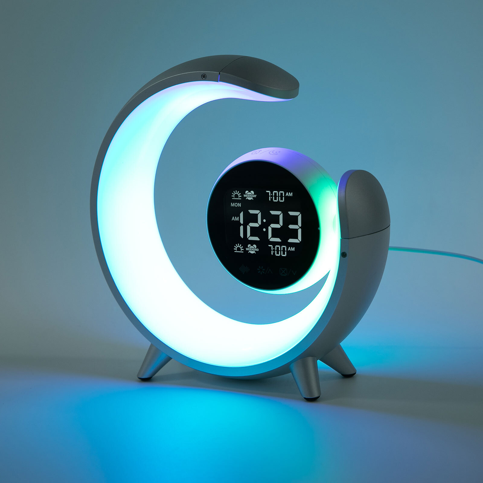 USB LED Desk Home Office Bedside Night Light Reading Lamp,Round,Touch Control