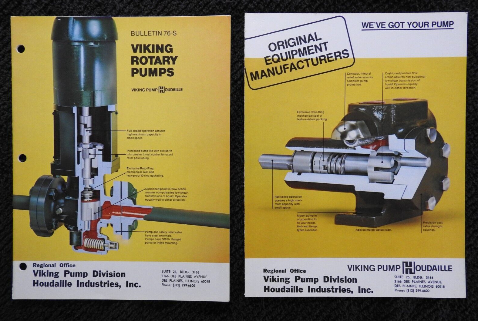 1976 Houdaille Industries Viking Rotary Pumps Engineering Literature Cedar Falls
