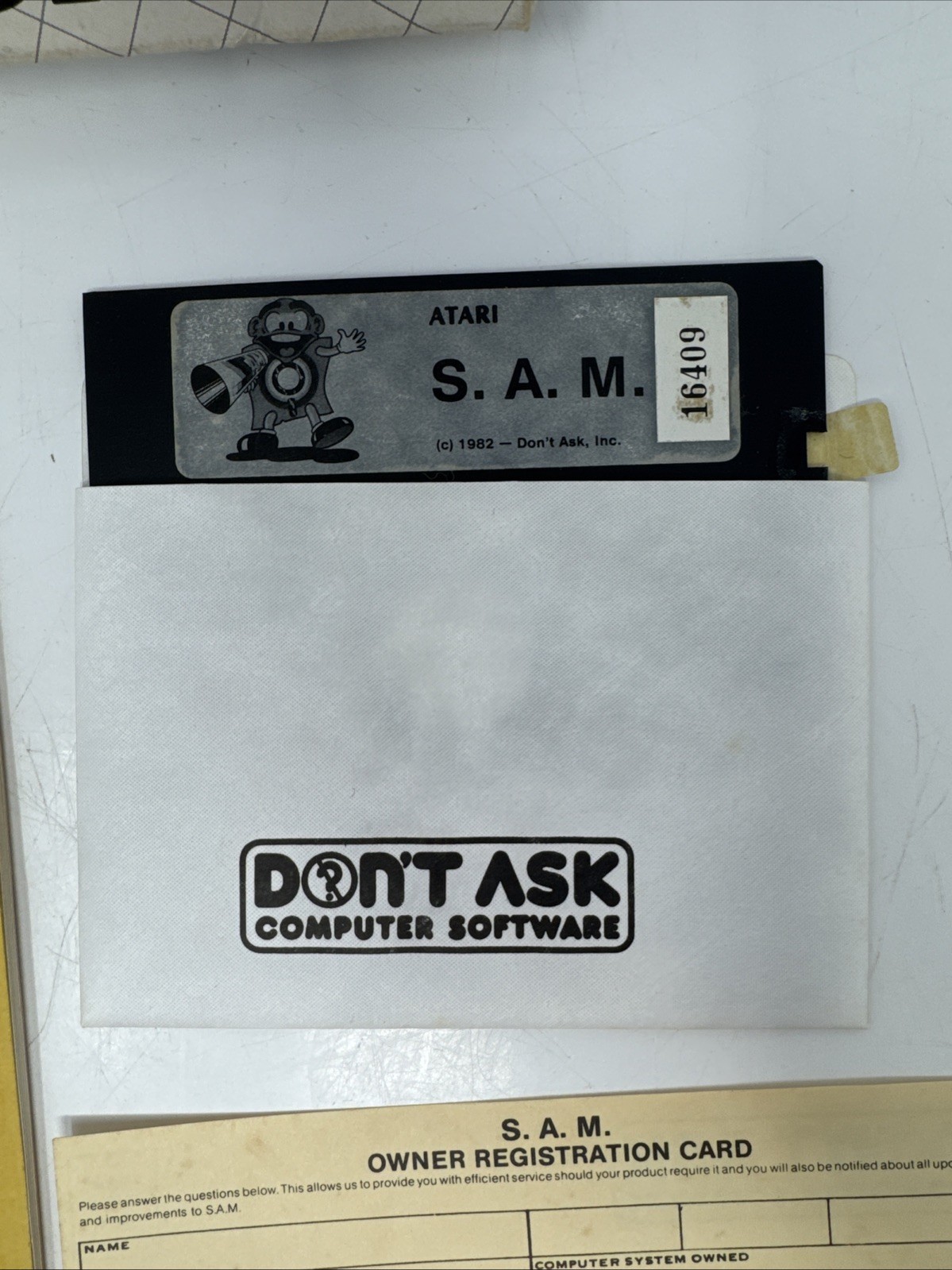 TRONIX S.A.M. - The Software Automatic Mouth for Atari 400/800 In Box Untested