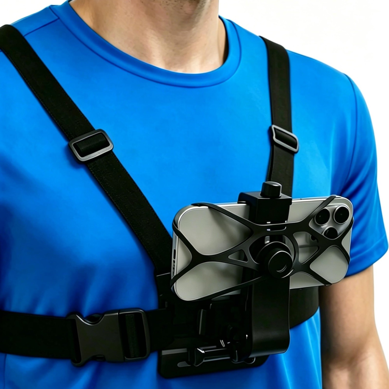 Mobile Phone Chest Mount Harness Strap Holder Cell Phone Clip for Recording V...