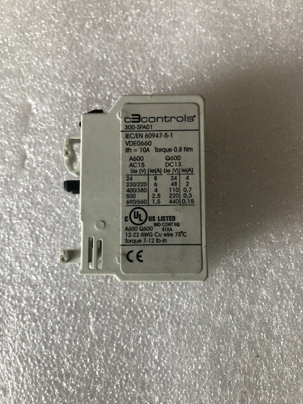 c3 Controls 300-SFA01, Contact Block, Normally Closed