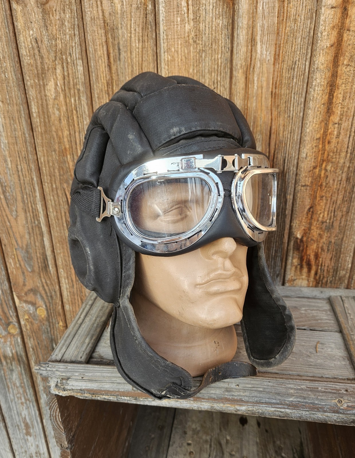 Original Military Russian Ukraine Army Tankman Hat Tank HeImet USSR 1984