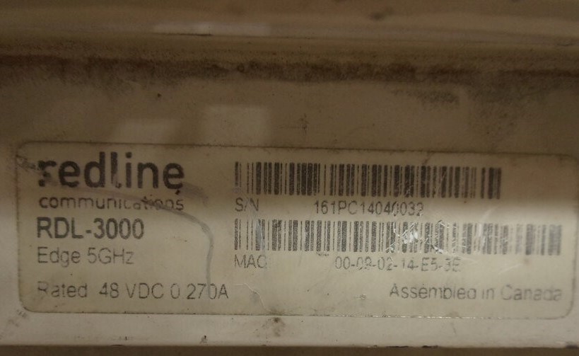 Redline RDL-3000 Edge 5GHz Base Station POE SEE NOTES